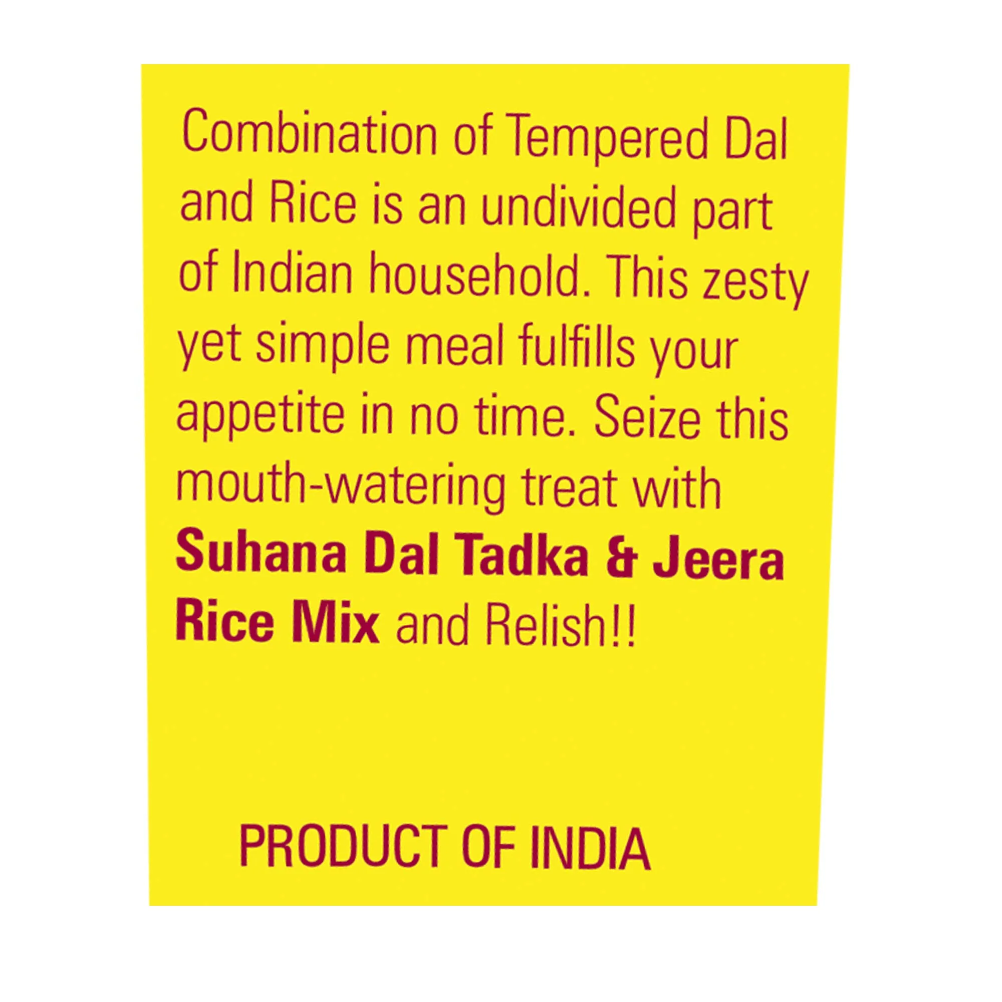 Suhana Ready To Eat Dal Tadka & Jeera Rice Cuppa - Image 7