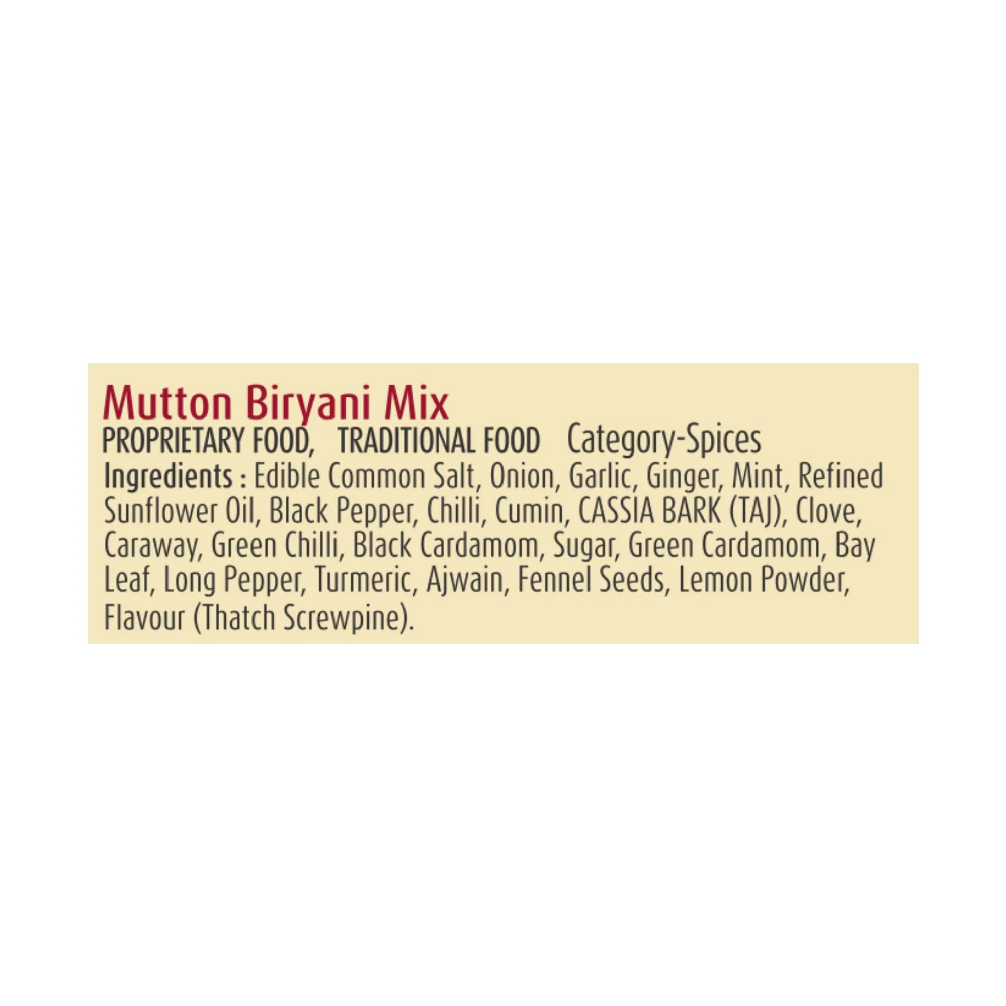 Suhana Mutton Biryani Masala Spice Mix 50g Pouch - Image 5