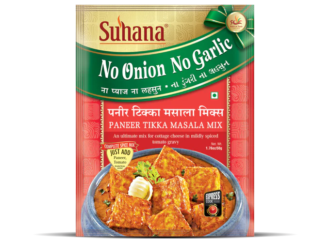 Suhana Paneer Tikka No Onion No Garlic Spice Mix 50g Pouch - Image 8