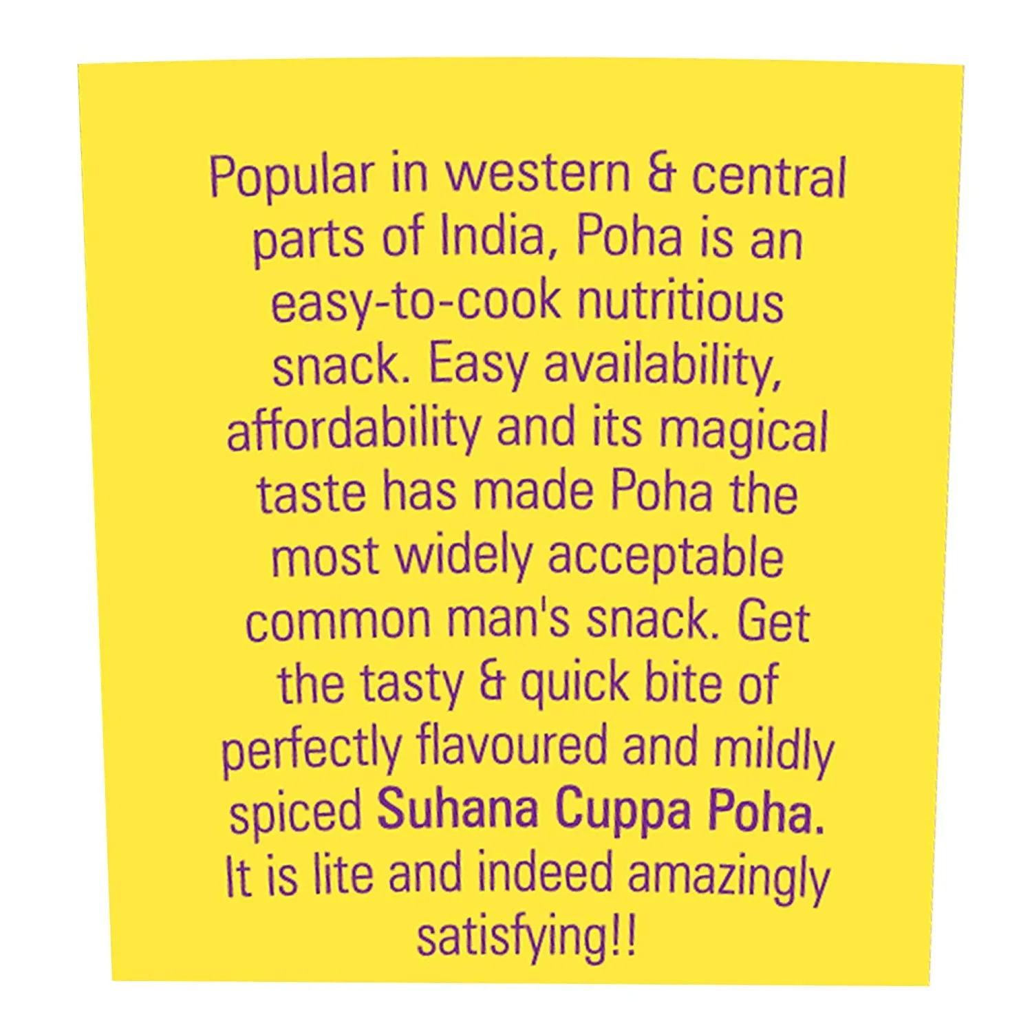 Suhana Ready To Eat Instant Poha Mix 80g Cuppa - Image 6
