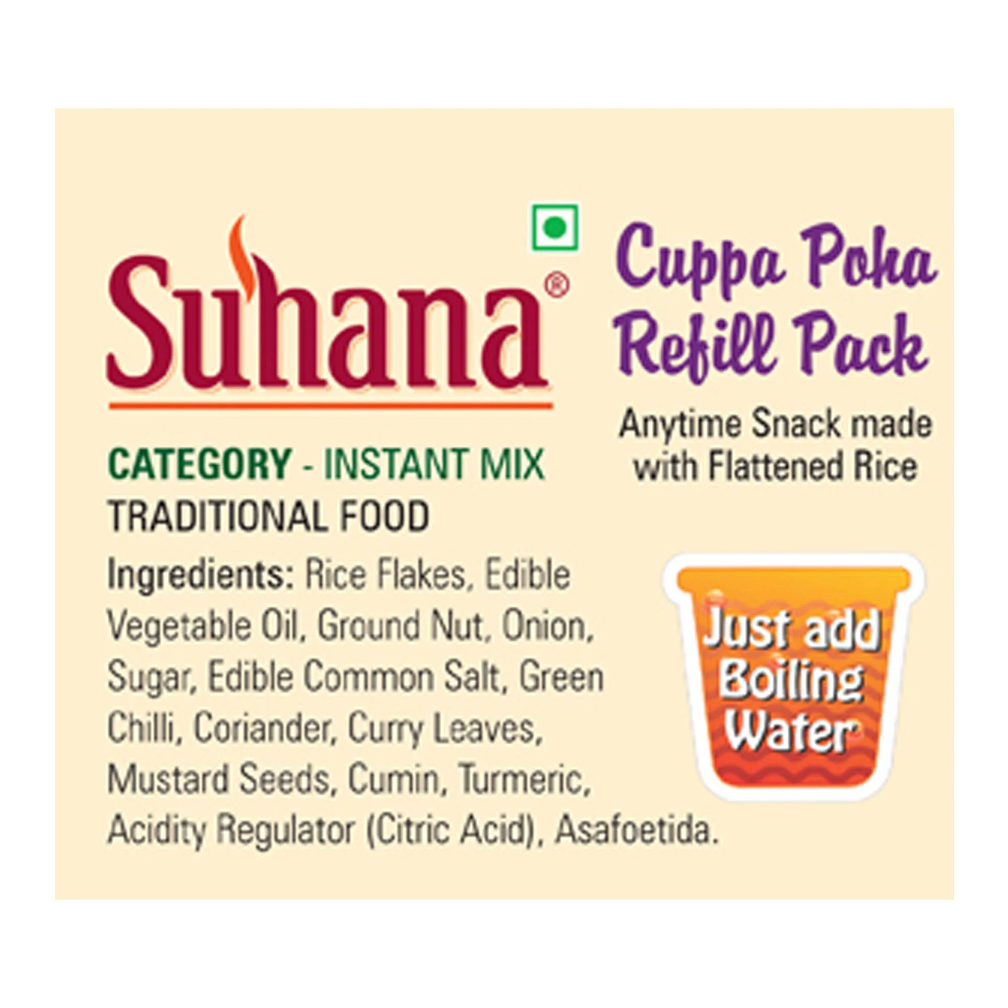 Suhana Ready To Eat Poha Mix 80g Refill - Image 4
