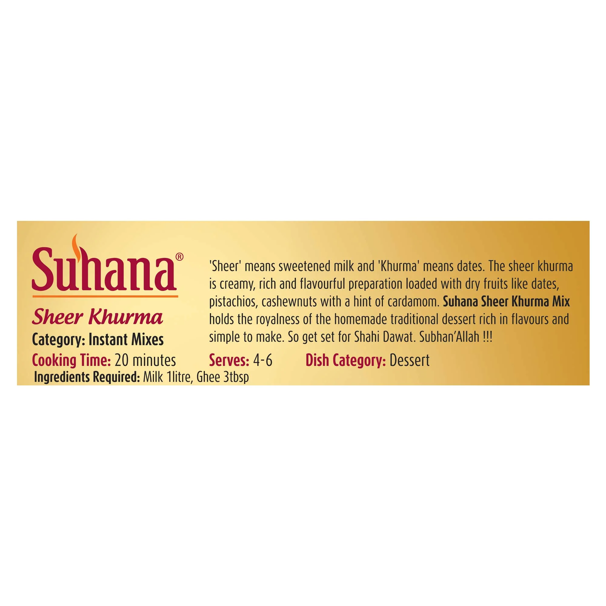 Suhana Sheer Khurma Mix 150gm Box - Image 5